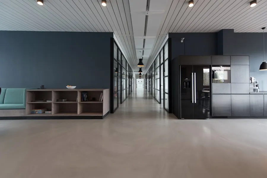 An office space cooled by a commercial air conditioning system we installed